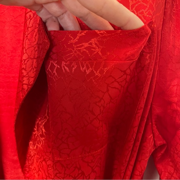 Frederick’s of Hollywood Vintage Red Satin Wrap Robe - Women Intimates Medium - Picture 5 of 12